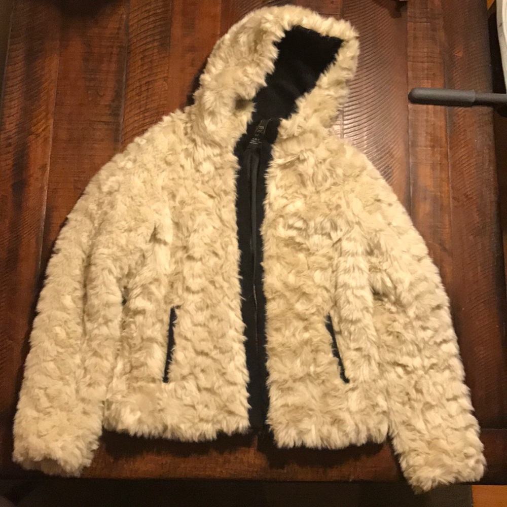 ZARA Faux Fur Hooded Jacket